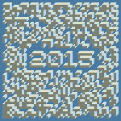 2015 Implementation of Edward Zajec &ldquo;Il Cubo&rdquo; from 1971. Essentially a Truchet tile set of 8 tiles and rules for placement art illustration