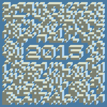 2015 Implementation of Edward Zajec &ldquo;Il Cubo&rdquo; from 1971. Essentially a Truchet tile set of 8 tiles and rules for placement art illustration