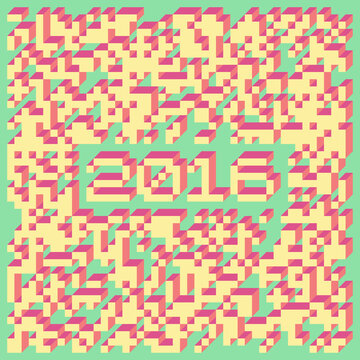 2016 Implementation of Edward Zajec &ldquo;Il Cubo&rdquo; from 1971. Essentially a Truchet tile set of 8 tiles and rules for placement art illustration