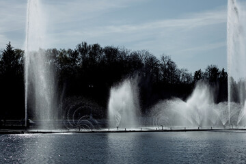musical fountain in the city