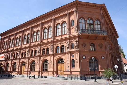 Doma plaza main square in center of Riga Latvia travel