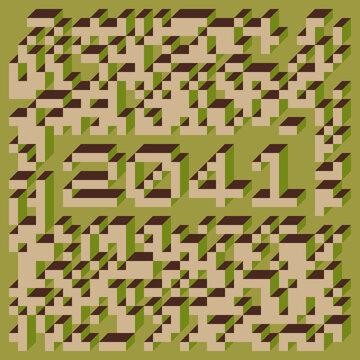 2041 Implementation of Edward Zajec &ldquo;Il Cubo&rdquo; from 1971. Essentially a Truchet tile set of 8 tiles and rules for placement art illustration