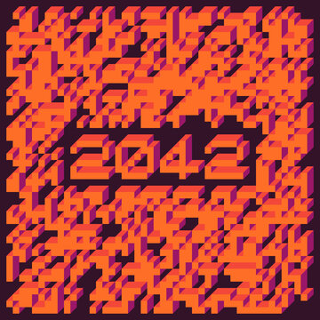 2042 Implementation of Edward Zajec &ldquo;Il Cubo&rdquo; from 1971. Essentially a Truchet tile set of 8 tiles and rules for placement art illustration