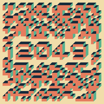 2049 Implementation of Edward Zajec &ldquo;Il Cubo&rdquo; from 1971. Essentially a Truchet tile set of 8 tiles and rules for placement art illustration