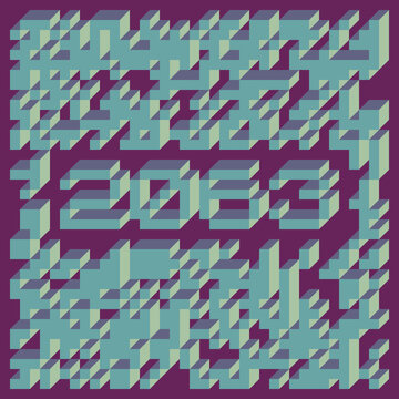 2063 Implementation of Edward Zajec &ldquo;Il Cubo&rdquo; from 1971. Essentially a Truchet tile set of 8 tiles and rules for placement art illustration