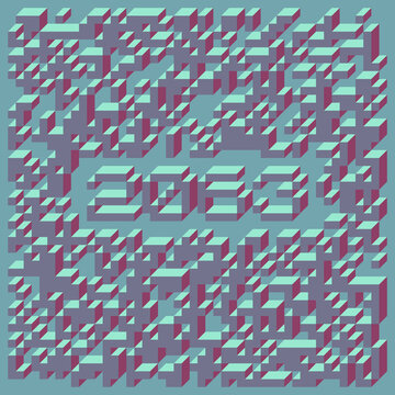 2063 Implementation of Edward Zajec &ldquo;Il Cubo&rdquo; from 1971. Essentially a Truchet tile set of 8 tiles and rules for placement art illustration