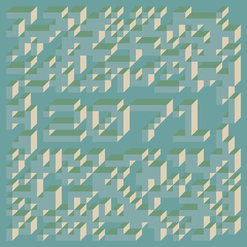 2071 Implementation of Edward Zajec &ldquo;Il Cubo&rdquo; from 1971. Essentially a Truchet tile set of 8 tiles and rules for placement art illustration