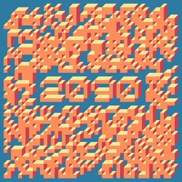 2090 Implementation of Edward Zajec &ldquo;Il Cubo&rdquo; from 1971. Essentially a Truchet tile set of 8 tiles and rules for placement art illustration