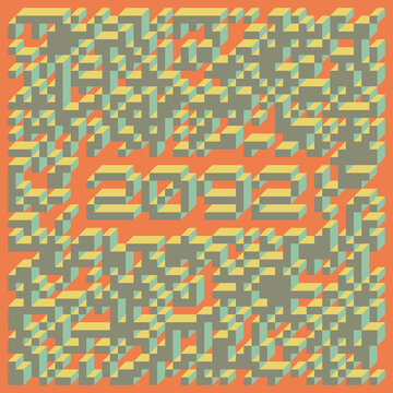 2092 Implementation of Edward Zajec &ldquo;Il Cubo&rdquo; from 1971. Essentially a Truchet tile set of 8 tiles and rules for placement art illustration