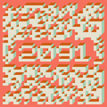 2091 Implementation of Edward Zajec &ldquo;Il Cubo&rdquo; from 1971. Essentially a Truchet tile set of 8 tiles and rules for placement art illustration