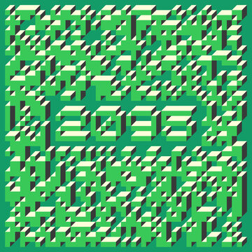 2095 Implementation of Edward Zajec &ldquo;Il Cubo&rdquo; from 1971. Essentially a Truchet tile set of 8 tiles and rules for placement art illustration