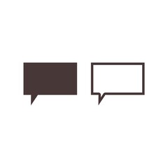 Empty speech bubble icon set