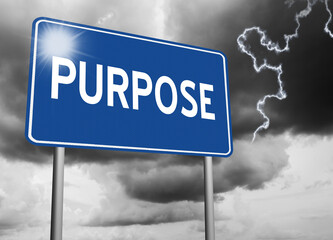 Obraz premium Purpose sign on nature background.
