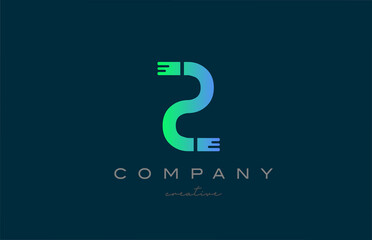 Z green alphabet letter logo icon design. Creative template for a company or business