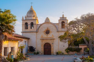 Fotobehang Exterior of Carmel Mission In California © Ian Miller