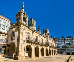 Fototapeta na wymiar The town hall of Lugo in the Baroque style in Galicia, Spain