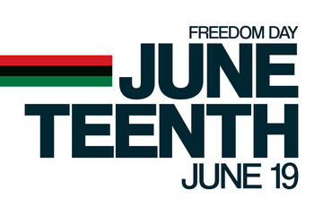 Juneteenth. June 19, Freedom Day. Vector illustration. Holiday poster.