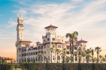 Fototapeta premium View of the Montaza Palace in Alexandria, Egypt