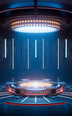3D rendering mechanical creative science fiction background
