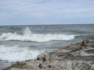 waves on the beach