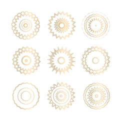 luxury background mandala design set. Luxury ornamental Abstract background in gold color. invitation wedding card, invite backdrop cover banner vector layout.