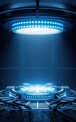 3D rendering mechanical creative science fiction background © WenPhoto