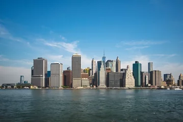 Foto op Plexiglas Lower Manhattan and One World Trade Center in New York City, USA © sleg21