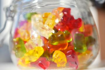 bocal bonbons en g&eacute;latine