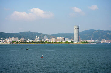 Fototapeta na wymiar 琵琶湖西岸の風景　滋賀県大津市