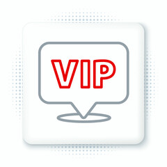 Line Location Vip icon isolated on white background. Colorful outline concept. Vector