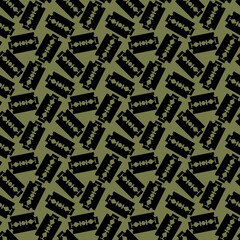 Halloween seamless razor pattern for wallpaper and packaging and gifts and cards and linens and fabrics
