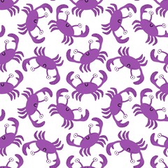 Summer sea seamless crabs pattern for fabrics and textiles and packaging and gifts and cards and linens 