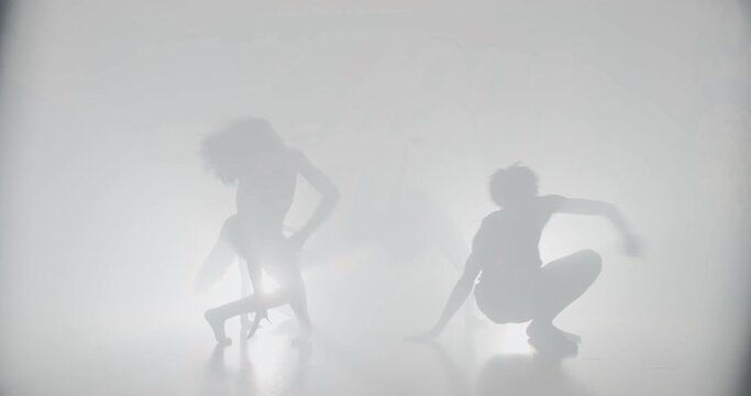 Dancing and improvising in the foggy studio