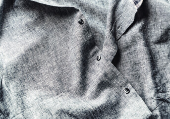 Close up of Men's linen shirt.