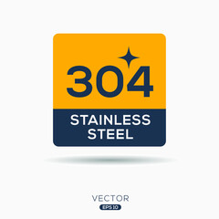 Creative (Stainless steel Grade 304) Icon, Vector sign.