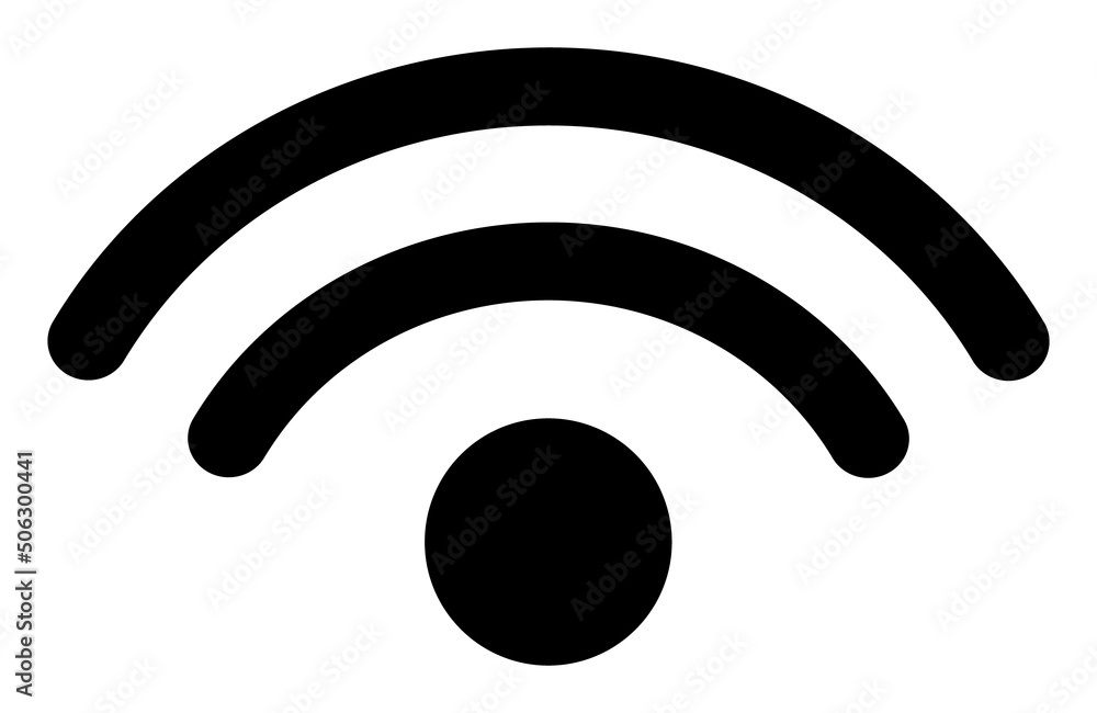 Poster wifi source vector pictogram. flat illustration iconic design of wifi source, isolated on a white ba