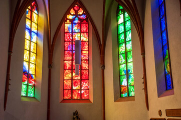 stained glass window in Saint Martin's Church Cochem Germany