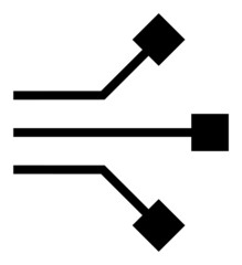 Circuit nodes vector illustration. Flat illustration iconic design of circuit nodes, isolated on a white background.