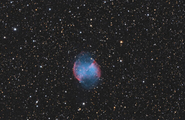 The Dumbbell Nebula ( Apple Core Nebula, Messier 27)  a planetary nebula in the constellation Vulpecula