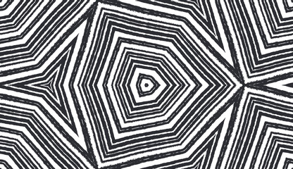 Tiled watercolor pattern. Black symmetrical