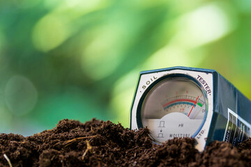 Soil pH meter and soil fertility meter for cultivation.