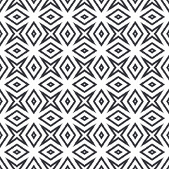 Striped hand drawn pattern. Black symmetrical