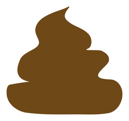 Shit vector illustration. Flat illustration iconic design of shit, isolated on a white background.