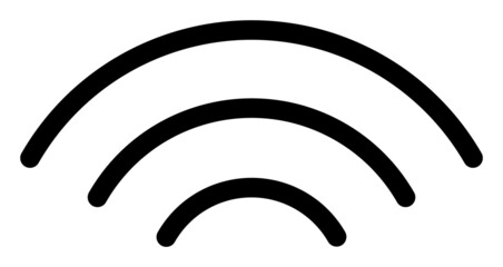 Wireless waves vector illustration. Flat illustration iconic design of wireless waves, isolated on a white background.