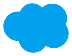 Cloud vector illustration. Flat illustration iconic design of cloud, isolated on a white background.