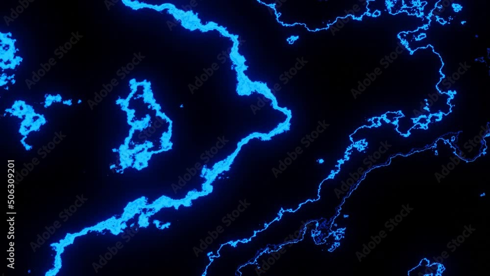 Aufkleber abstract background with high tech energy randomly moving white waveform on a black background. desi
