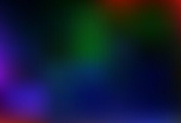 Dark Multicolor, Rainbow vector abstract blurred background.