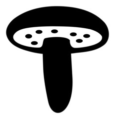 Mushroom vector illustration. Flat illustration iconic design of mushroom, isolated on a white background.
