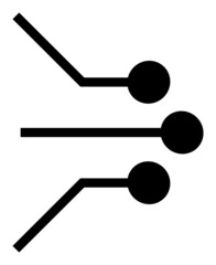 Circuit linkages vector illustration. Flat illustration iconic design of circuit linkages, isolated on a white background.