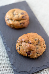 Cookies de baunilha com chocolate / vanilla cookies with chocolate